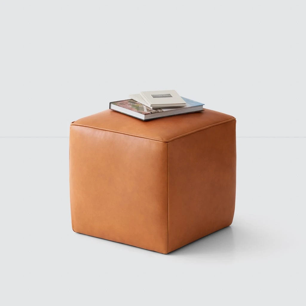 Torres Square Leather Ottoman - Small 17 Torres Square Leather Ottoman - Small - Image 15