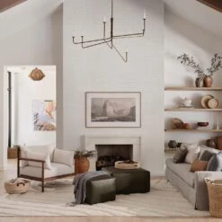 Torres Square Leather Ottoman - Medium & Large 41 Torres Square Leather Ottoman - Medium & Large -Home Sale Shop Torres Square Ottoman Olive Large 8