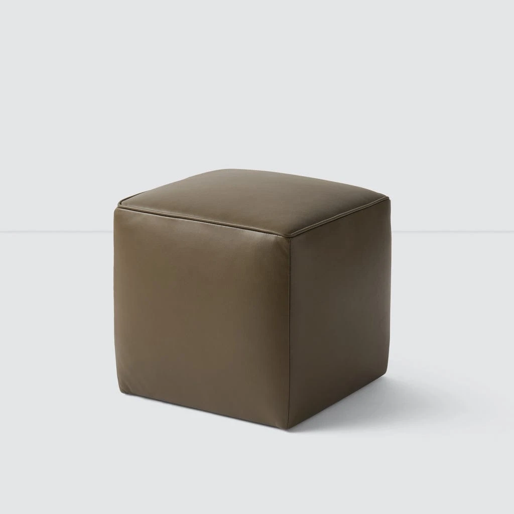 Torres Square Leather Ottoman - Small 3 Torres Square Leather Ottoman - Small