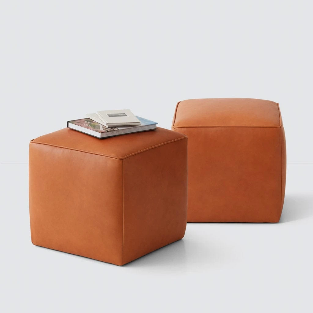 Torres Square Leather Ottoman - Small 13 Torres Square Leather Ottoman - Small - Image 11