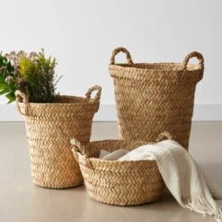 Totora Floor Basket 31 Totora Floor Basket -Home Sale Shop Totora Floor Basket Small 5