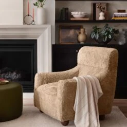 Vale Shearling Armchair 21 Vale Shearling Armchair -Home Sale Shop Vale Armchair Tan Shearling 11