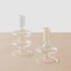 Veeha Glass Candle Holders - Set Of 2 -Home Sale Shop Veeha Glass Candleholders 2