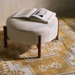 Vihan Handwoven Area Rug -Home Sale Shop Vihan Area Rug Mustard 5